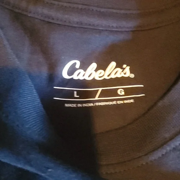 Men's Cabelas Short Sleeve Logo T-Shirt. Black. Size Large. New With Tag - Picture 5 of 5